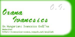oxana ivancsics business card